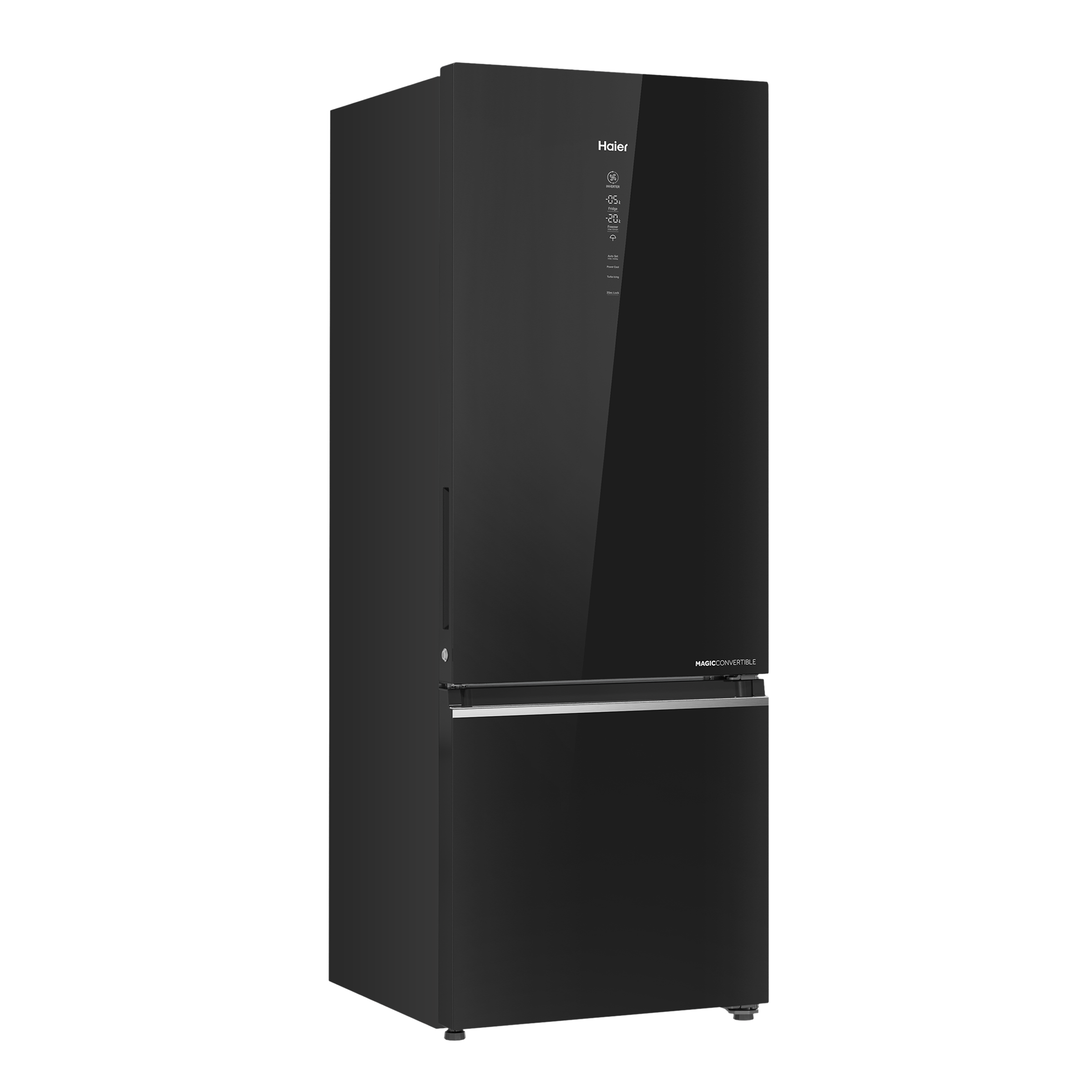 Haier black fridge deals freezer